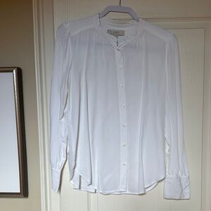 LOFT Classic Cream Button-Up Blouse